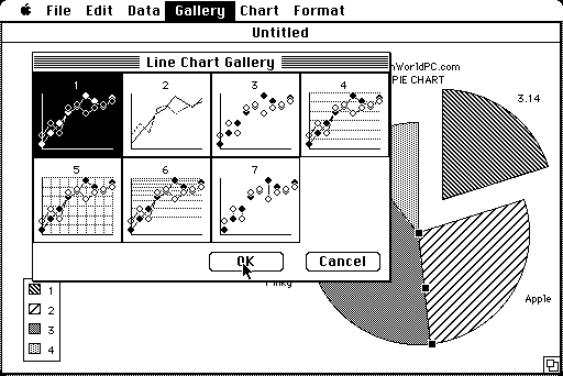 Microsoft Chart 1.0 for Mac Interface (1984)